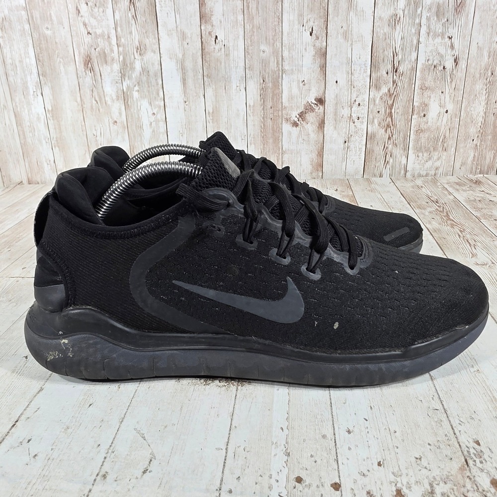 Nike Free RN 2018 Black Anthracite Running Shoes 942836-002 Womens 10.5 Mens 9